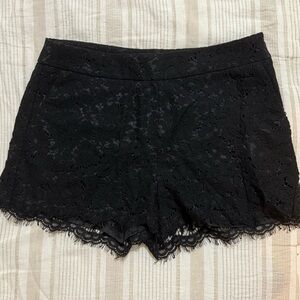 Express lace shorts in black, size 8